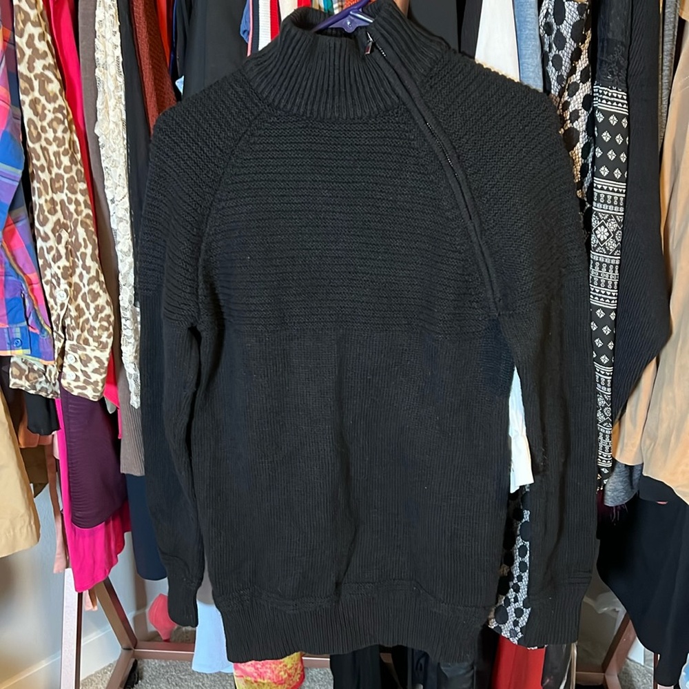 Black h&m asymmetrical sweater wool blend
